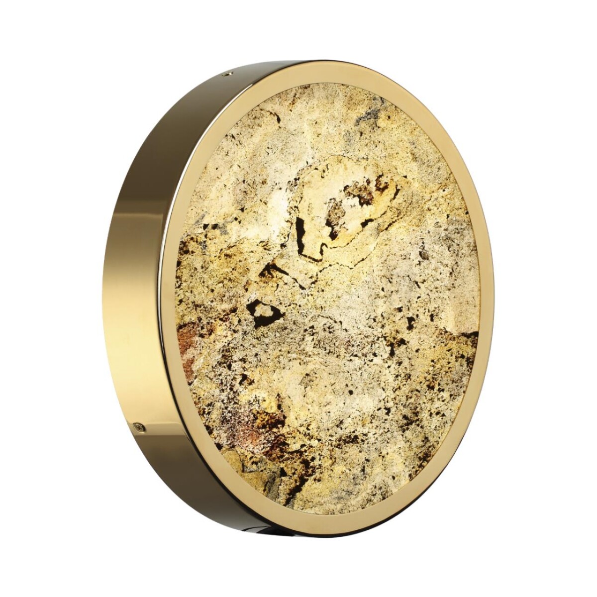 5079/24L L-VISION ODL24 209 зол./серо-беж./металл/натур.камень/акрил Настенный светильник с переключ.цветов.темпер. LED 24W 3000К/4000K/6000K BERGI — изображение 1