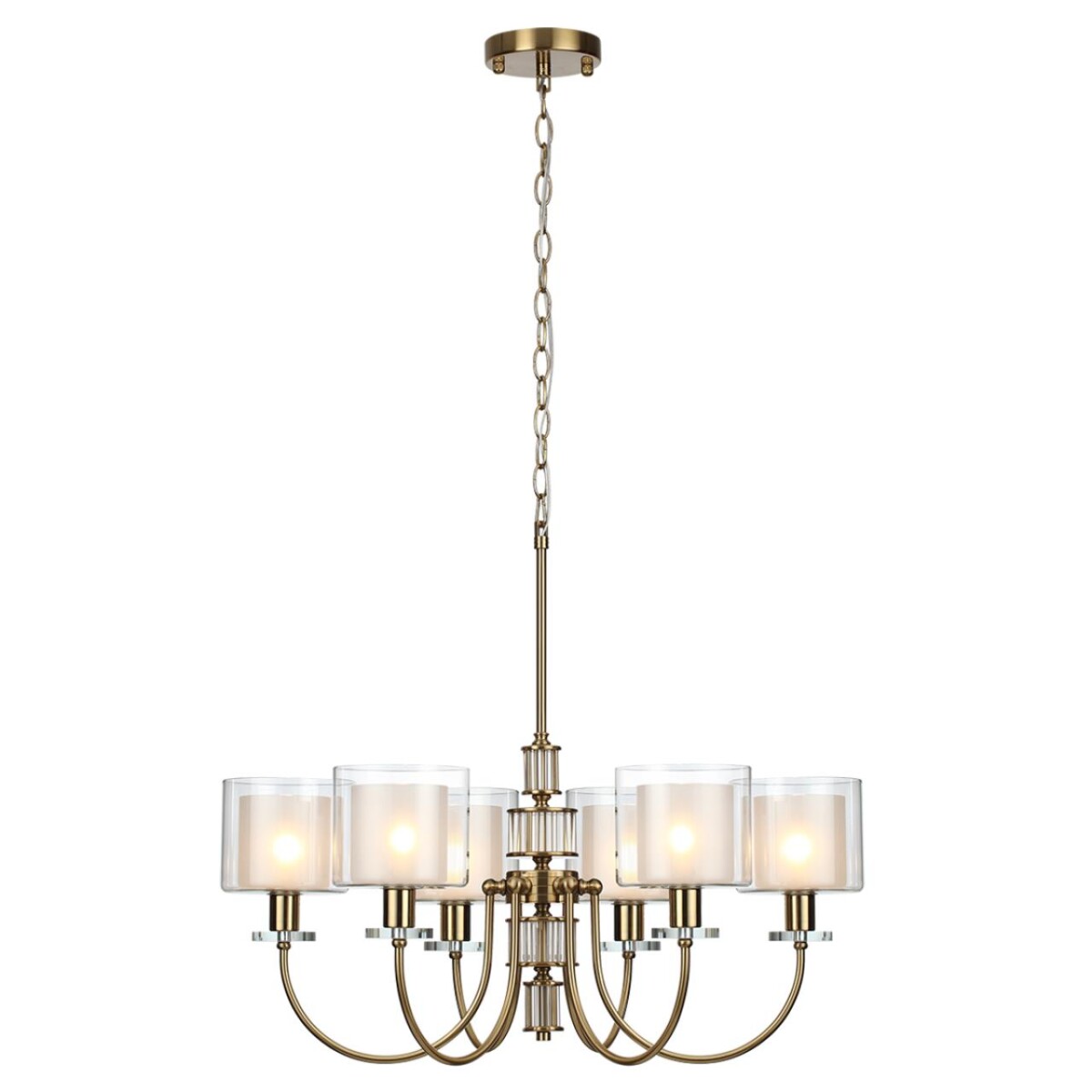 5088/6 CLASSIC ODL25 635 античная бронза/стекло Люстра E14 6*40W SAGA — изображение 3