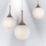 в наличии 813013 Подвес GLOBO 1х40W E14 шампань/белый - купить в интернет-магазине Светильники Торг