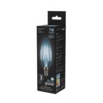 103801207 Лампа Gauss LED Filament Свеча E14 7W 580lm 4100К 1/10/50 — изображение 3