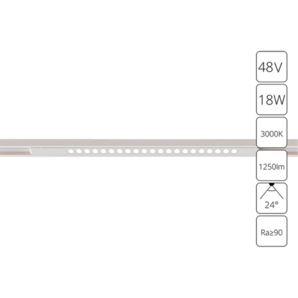 A7287PL-1WH СВЕТИЛЬНИК ПОТОЛОЧНЫЙ OPTIMA 48В 18Вт 1250Лм 3000K 90+ 24°