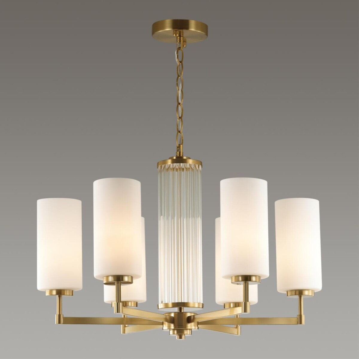 4990/6 HALL ODL23 637 матов. золотой/белый/стекло Люстра E27 6*40W KASALI — изображение 4