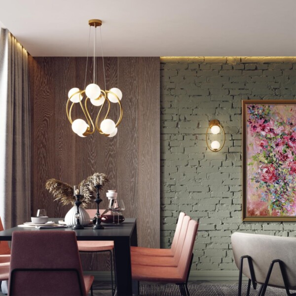 4808/2W MODERN ODL21 000 золотой/белый Бра G9 2*40W SLOTA