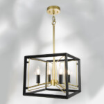 713447 Люстра REGOLO 4х40W E14 ЧЕРНЫЙ МАТОВЫЙ/ЗОЛОТО — изображение 8