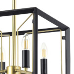 713447 Люстра REGOLO 4х40W E14 ЧЕРНЫЙ МАТОВЫЙ/ЗОЛОТО — изображение 3