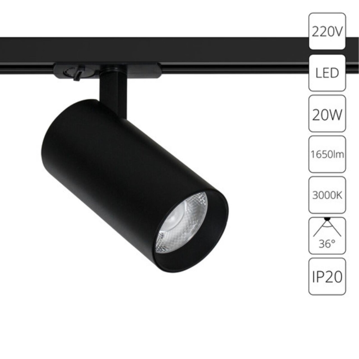 A1937PL-1BK СВЕТИЛЬНИК ПОТОЛОЧНЫЙ BENE 220В 20Вт 1650Лм 3000К 90+ 36° — изображение 1