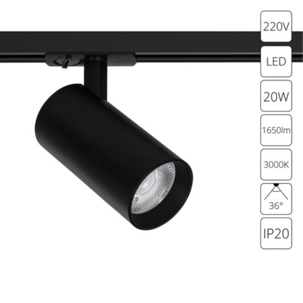 A1937PL-1BK СВЕТИЛЬНИК ПОТОЛОЧНЫЙ BENE 220В 20Вт 1650Лм 3000К 90+ 36°