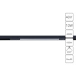 A7263PL-1BK СВЕТИЛЬНИК ПОТОЛОЧНЫЙ OPTIMA 48В 10Вт 420Лм 4000К 90+ 120°