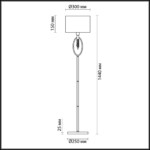 4515/1F NEOCLASSI LN26 069 хром, серый Торшер E27 60W 220V SANTIAGO — изображение 2