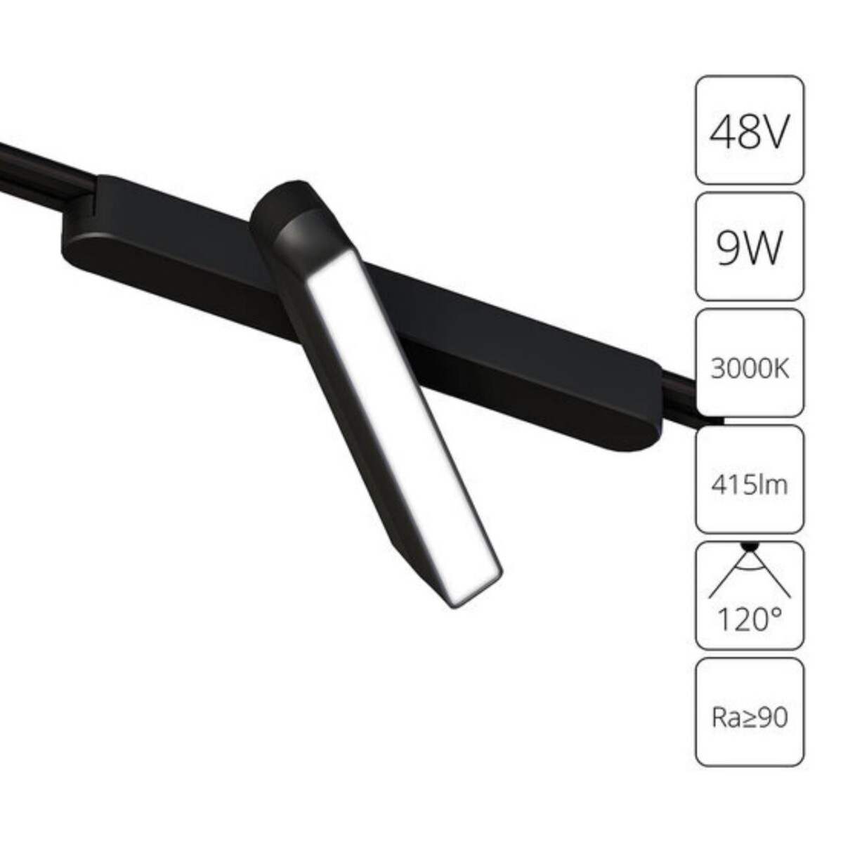 A1160PL-1BK СВЕТИЛЬНИК ПОТОЛОЧНЫЙ RAPID 48В 9Вт 416лм 3000К 90+ 120° — изображение 1