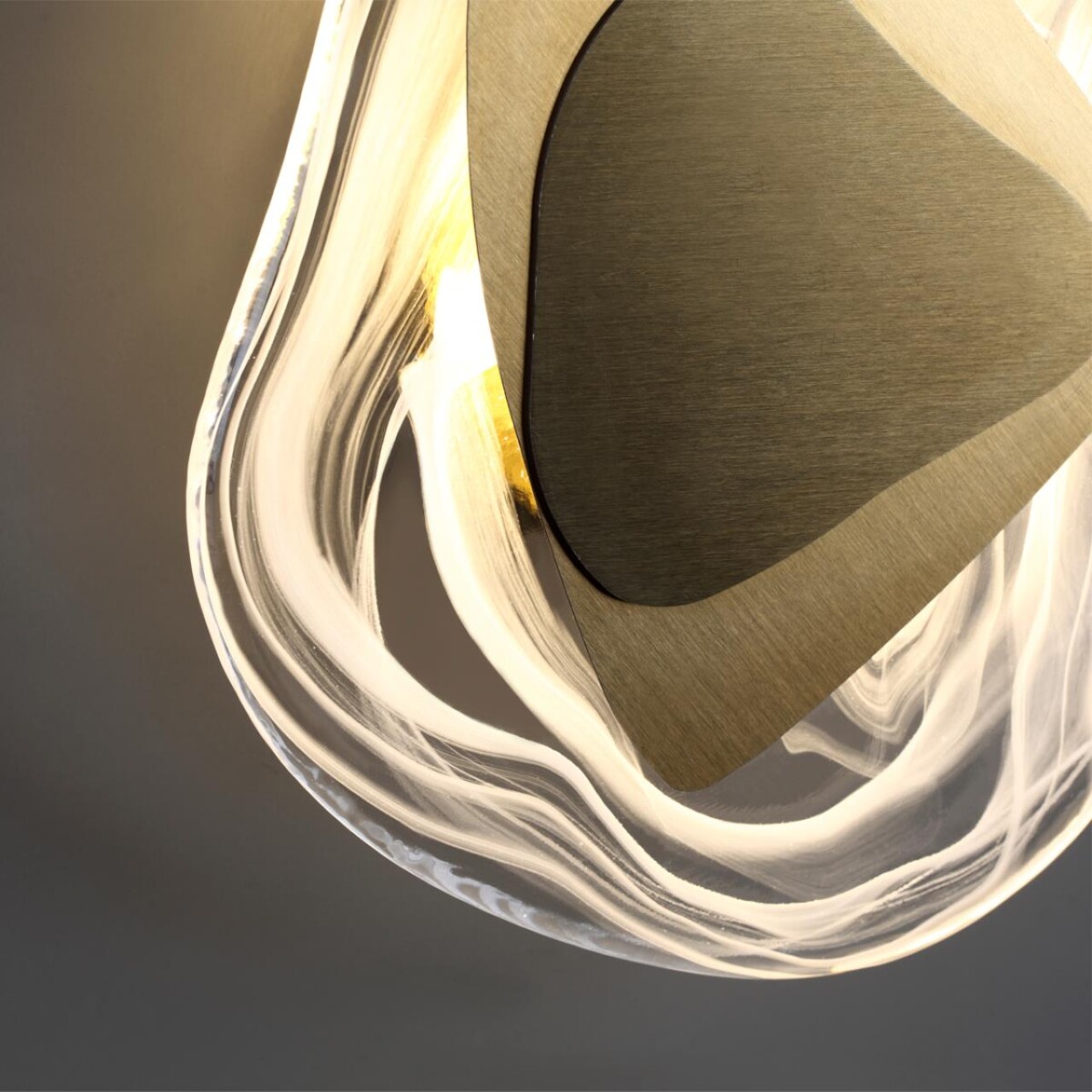 4314/9WL MIDCENT ODL22 219 стекло с эффектом льда/ металл бронза Настенный светильник IP20 LED 11W 275Лм 3000K ICY — изображение 4