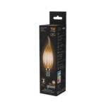 104801109 Лампа Gauss LED Filament Свеча на ветру E14 9W 680lm 2700K 1/10/50 — изображение 2