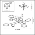 4320/75CL MIDCENT ODL22 305 металл/черный с бронзой Потолочный светильник IP20 LED 65W 2677Лм DENZEL — изображение 2