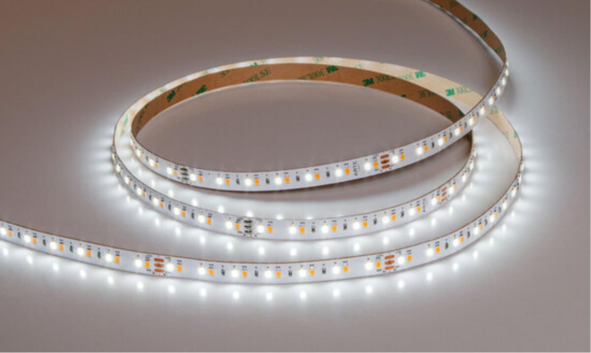 A2414010-01-mix Светодиодная лента 24В 12Вт/м (на канал 6Вт/м) 1000Лм/м 2700К+6000К 90+ 10мм SMD2835 140шт/м 5м IP20 — изображение 5