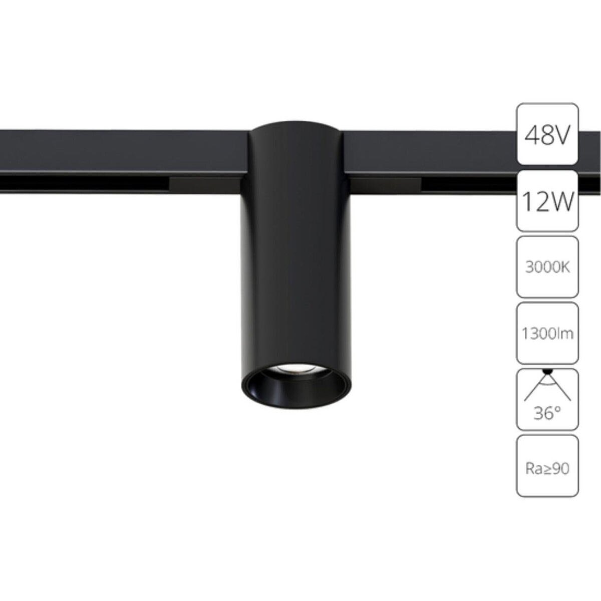 43e9bdb3b2274aec1987397988949188 A7290PL-1BK СВЕТИЛЬНИК ПОТОЛОЧНЫЙ OPTIMA 48В 12Вт 1300Лм 3000К 90+ 36° — изображение 1