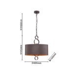 4007-2P, подвесная люстра, L400xW160xH545/1545, 2xE14x40W, excluded — изображение 3