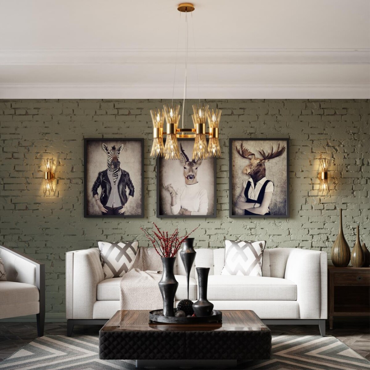 4839/2W HALL ODL21 420 золото/металл/стекло Бра E14 2*40W ORTA — изображение 1