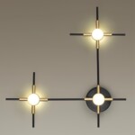 3906/9WL L-VISION ODL21 307 черн/золот/металл Настен. cветильник IP20 LED 9WL 720Лм 4000К COSTELLA — изображение 4