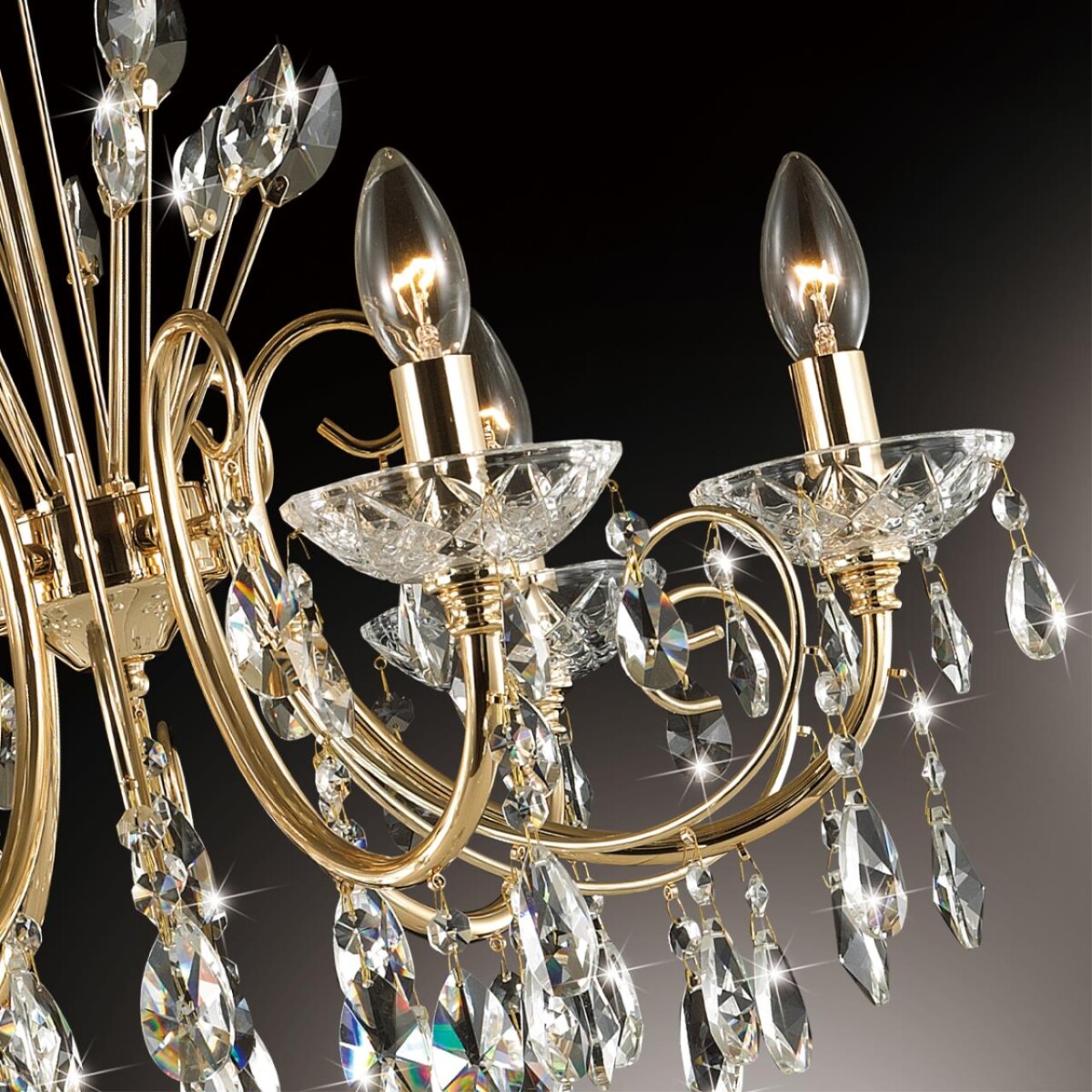 в наличии 4977/6 HALL ODL23 627 золотой/хрусталь Люстра E14 6*40W VERSIA - купить в интернет-магазине Светильники Торг