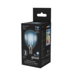 105801207 Лампа Gauss LED Filament Шар E14 7W 580lm 4100K 1/10/50 — изображение 3