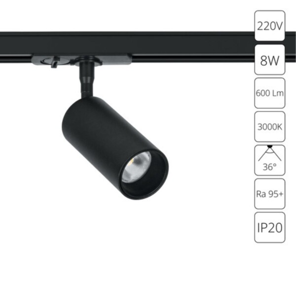 A1335PL-1BK СВЕТИЛЬНИК ПОТОЛОЧНЫЙ AERO 220В 8Вт 600Лм 3000К 90+ 36°