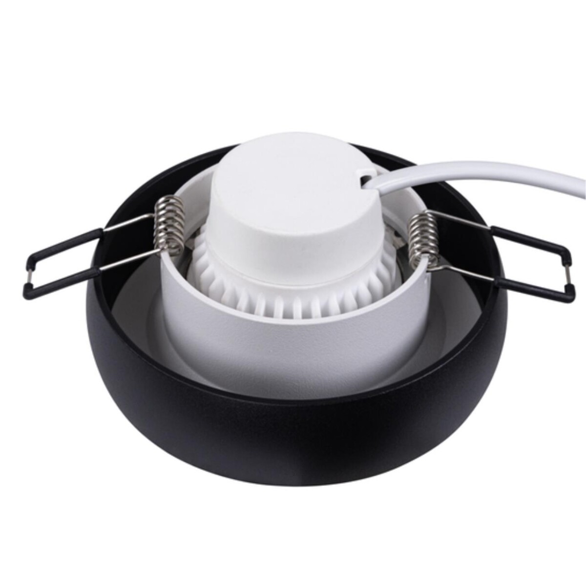 A6665PL-1BK Светильник потолочный встраиваемый HEZE для MR16 Ø98x32мм черный+белый IP20 монтаж Ø76мм — изображение 5