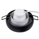 A6665PL-1BK Светильник потолочный встраиваемый HEZE для MR16 Ø98x32мм черный+белый IP20 монтаж Ø76мм — изображение 5