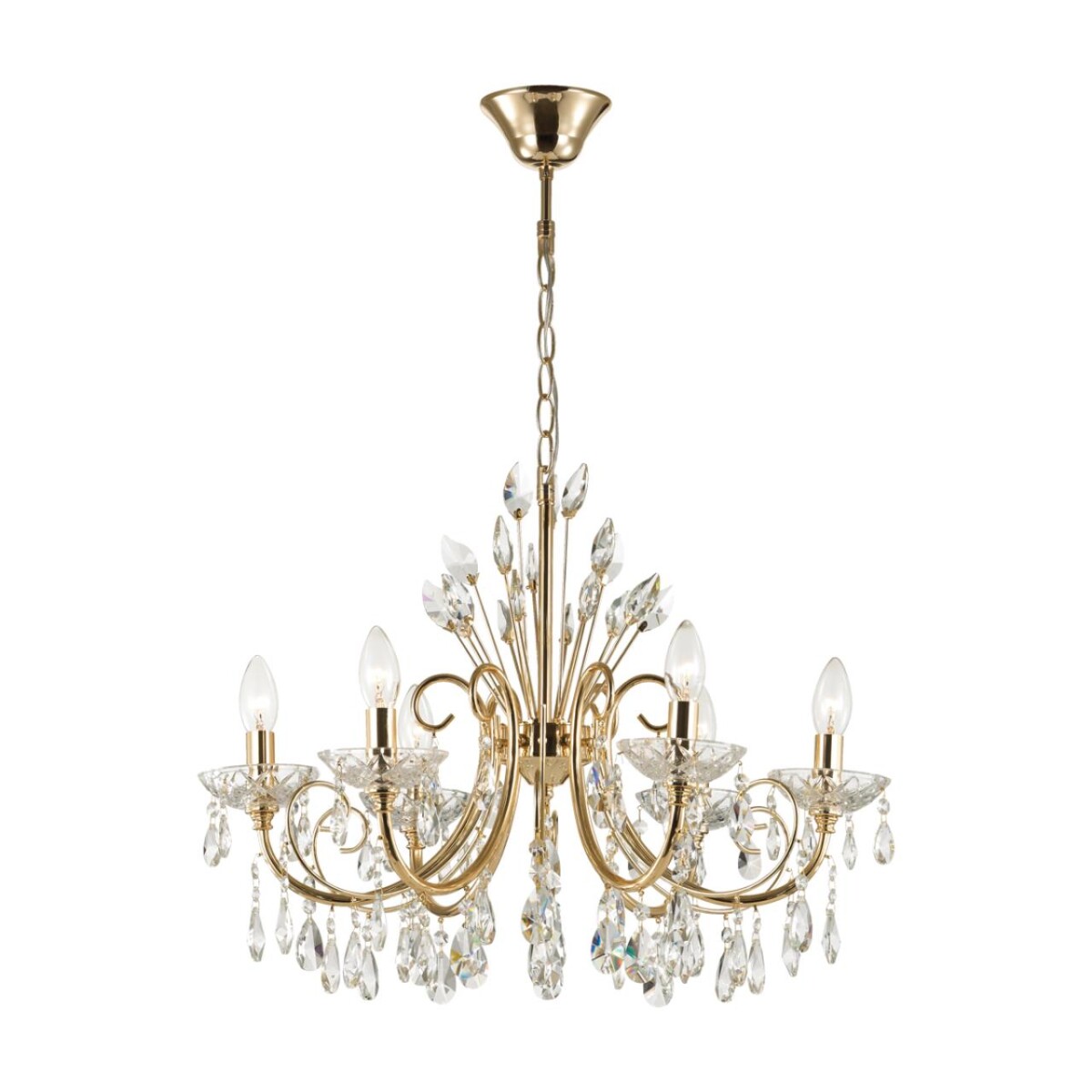 в наличии 4977/6 HALL ODL23 627 золотой/хрусталь Люстра E14 6*40W VERSIA - купить в интернет-магазине Светильники Торг