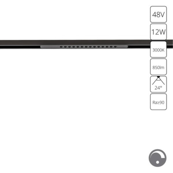 A7496PL-1BK СВЕТИЛЬНИК ПОТОЛОЧНЫЙ OPTIMA 48В 12Вт 850Лм 3000К 90+ 24° диммирование 0/1-10В