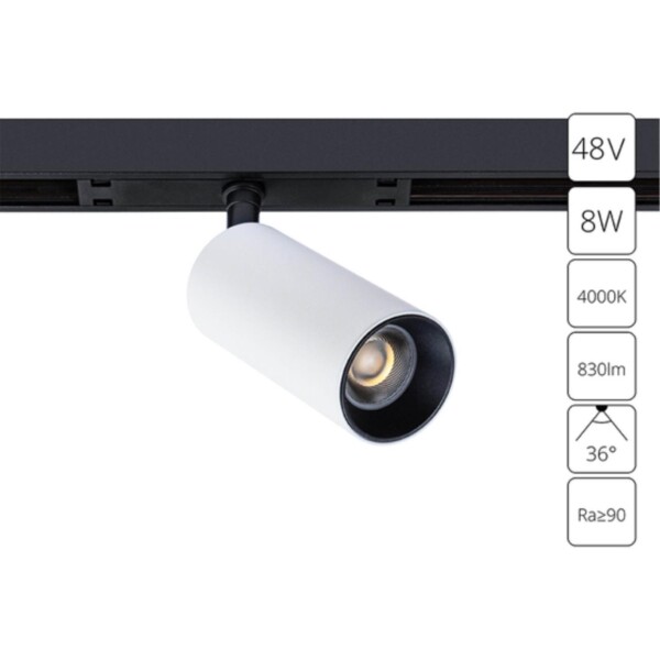 A7260PL-1WH СВЕТИЛЬНИК ПОТОЛОЧНЫЙ OPTIMA 48В 8Вт 830Лм 4000К 90+ 36°