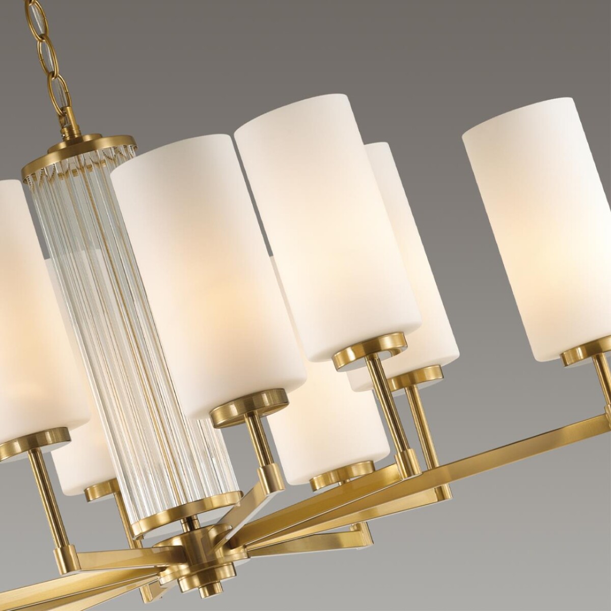 4990/10 HALL ODL23 637 матов. золотой/белый/стекло Люстра E27 10*40W KASALI — изображение 5