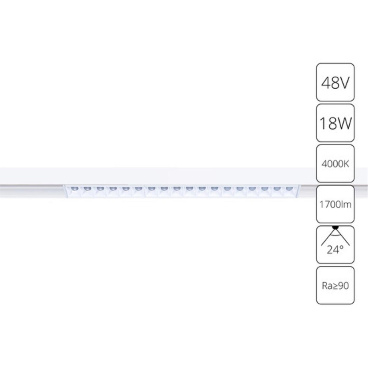 5208e931f9d15acb1d1a5f0d7a848fc2 A4665PL-1WH СВЕТИЛЬНИК ПОТОЛОЧНЫЙ LINEA 48В 18Вт 1700Лм 4000К 90+ 24° — изображение 1