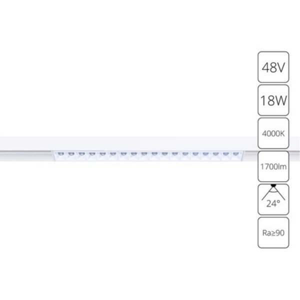 A4665PL-1WH СВЕТИЛЬНИК ПОТОЛОЧНЫЙ LINEA 48В 18Вт 1700Лм 4000К 90+ 24°