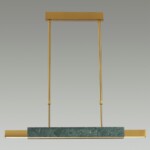 4360/25L MIDCENT ODL24 000 изумрудный мрамор/антич.бронза/металл/акрил Подвесной светильник IP20 LED 25W 3000K 220V MARMI — изображение 5