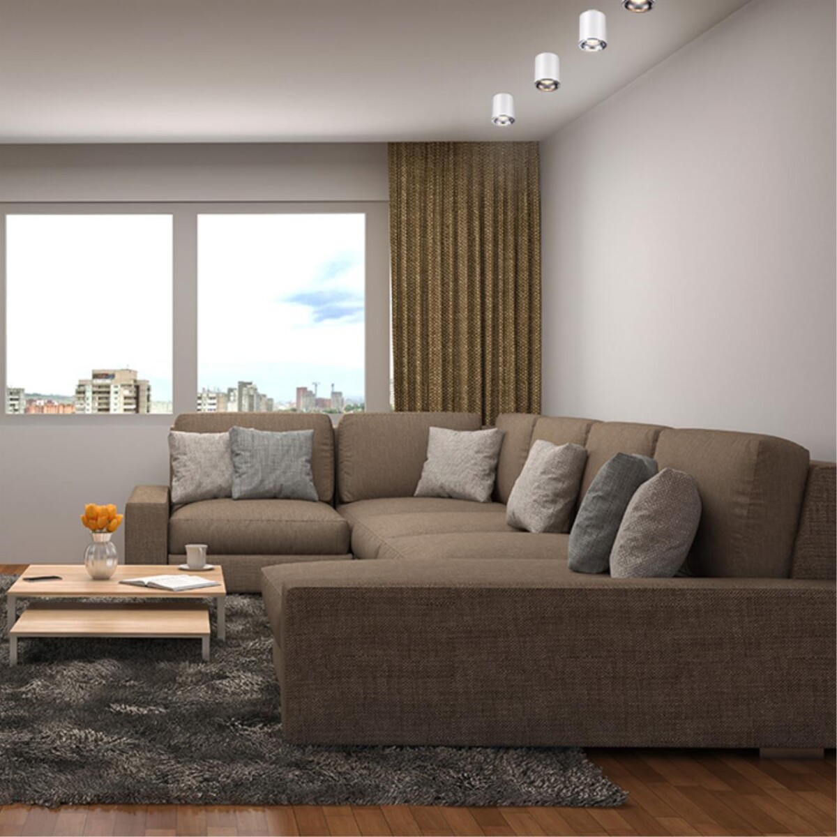 370529 KONST NT19 175 белый Накладной светильник IP20 GU10 220V UNITE — изображение 2