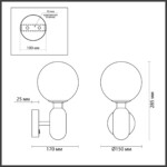 4669/1W PENDANT ODL22 000 золотой/стекло Бра G9 1*40W OKIA