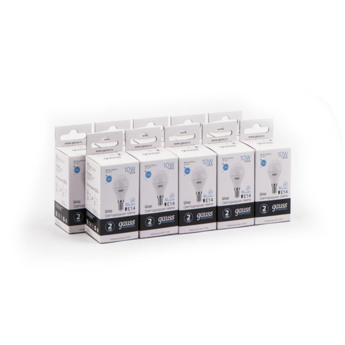 53120 Лампа Gauss LED Elementary Шар 10W E14 920lm 4100K 1/10/100 — изображение 5