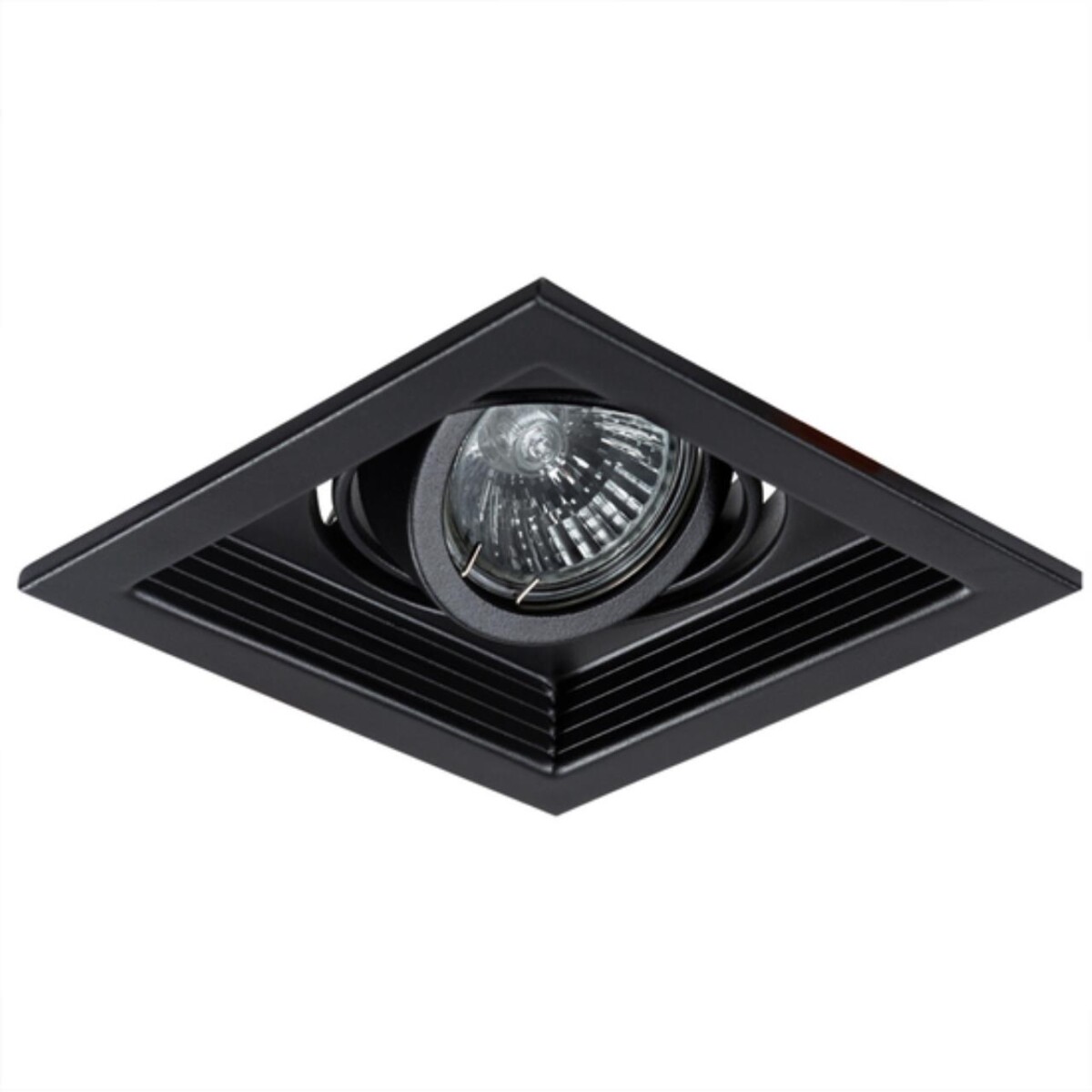 A6661PL-1BK Светильник потолочный встраиваемый CANIS для MR16 130x130x45мм черный IP20 монтаж 102x102мм — изображение 3