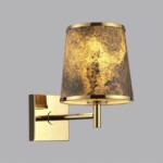 5064/1W MODERN ODL24 203 античн.бронза/серо-беж./металл/натур.камен."шпон" Бра E27 LED 1*5W BERGI — изображение 5