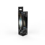 104801805 Лампа Gauss LED Filament Свеча на ветру E14 5W 420lm 4100K Golden 1/10/50 — изображение 4