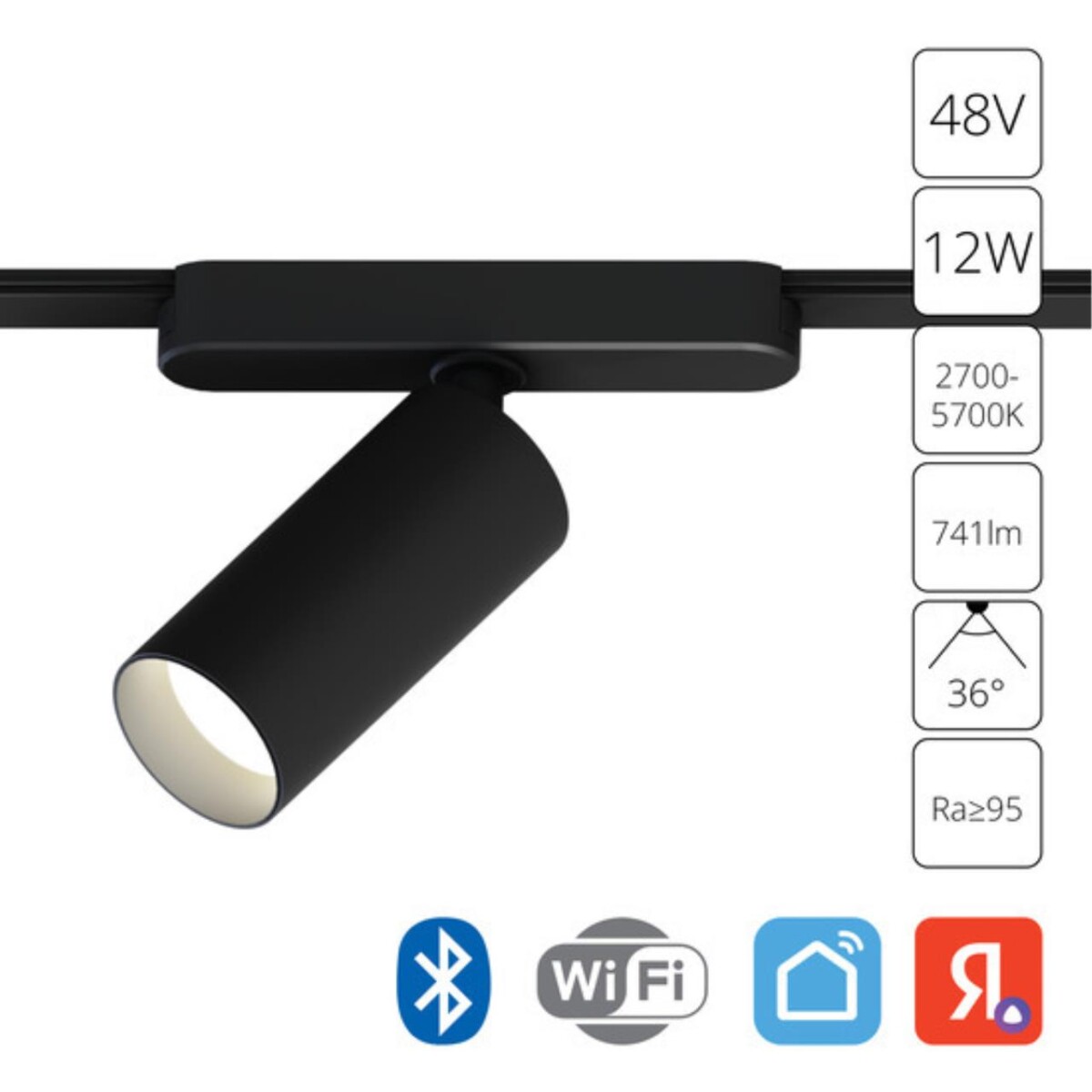 A2958PL-1BK СВЕТИЛЬНИК ПОТОЛОЧНЫЙ RAPID 48В 12Вт макс 741kv 2700-6500К 95+ 36° smart — изображение 1