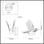 4310/3WLA HIGHTECH ODL22 429 белый гипс Настенный светильник (ПРАВ.) IP20 LED 3W 122Лм 3000K COLOMBELLA — изображение 3