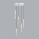 5058/25LB PENDANT ODL24 385 белый/прозрачный/металл/стекло Люстра каскадная LED 5*5W 3000K SCROW — изображение 2