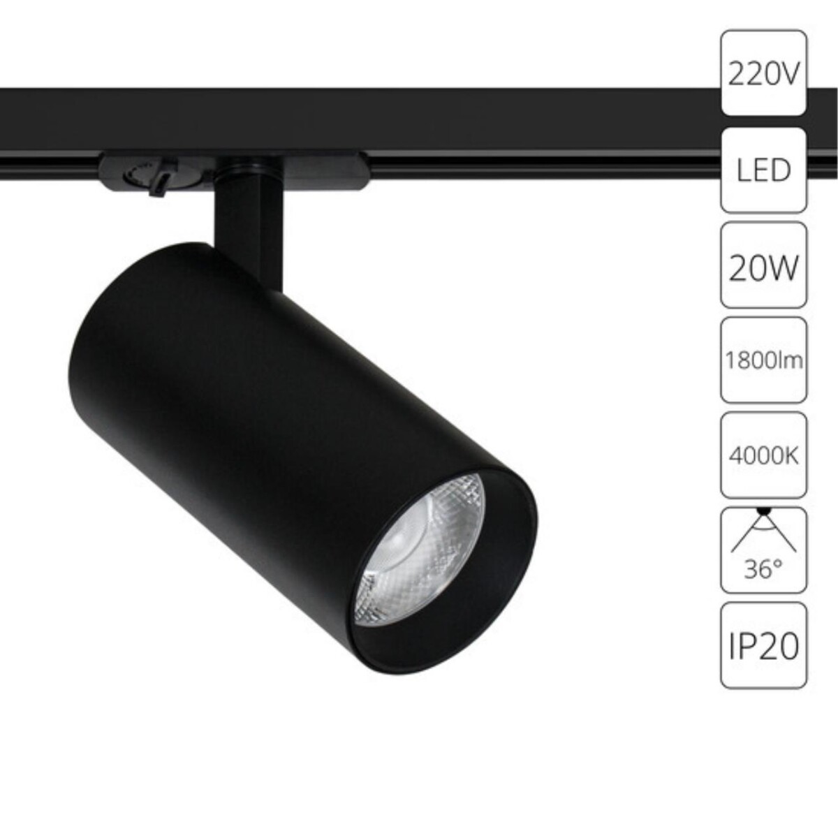 A1947PL-1BK СВЕТИЛЬНИК ПОТОЛОЧНЫЙ BENE 220В 20Вт 1800Лм 4000К 90+ 36° — изображение 1