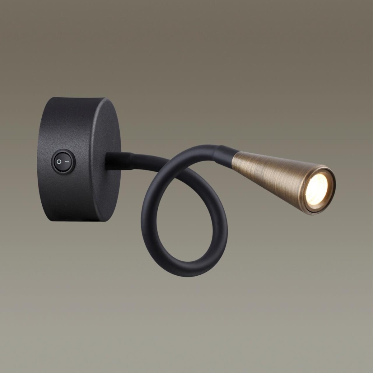 4289/3WL HIGHTECH ODL22 475 черный с античн.бронзой Настенный светильник с выкл. IP20 LED 3W 265Лм 3000K ODDS — изображение 3