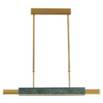 4360/25L MIDCENT ODL24 000 изумрудный мрамор/антич.бронза/металл/акрил Подвесной светильник IP20 LED 25W 3000K 220V MARMI — изображение 4