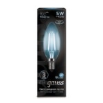 103801205 Лампа Gauss LED Filament Свеча E14 5W 450lm 4100К 1/10/50 — изображение 3
