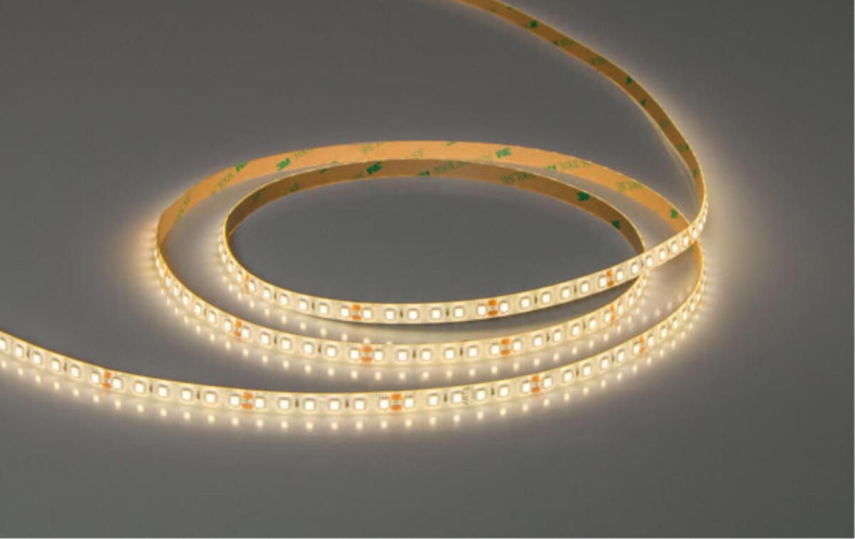 A2412008-04-3K Светодиодная лента 24В 9,6Вт/м 1000Лм/м 3000К 90+ 8мм SMD2835 120шт/м 5м IP65 — изображение 4