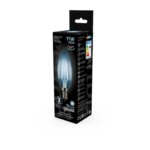 103801211 Лампа Gauss Filament Свеча 11W 830lm 4100К Е14 LED 1/10/50 — изображение 3