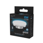 108008308 Лампа Gauss GX53 8W 760lm 6500K LED 1/10/100 — изображение 3